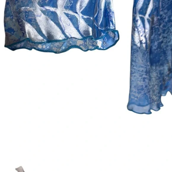 Silk Open front sheer cardigan,silk by Simply silk,ruffle hem,feminine,romantic - Picture 5 of 12